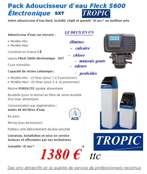 Pack Adoucisseur d’eau Tropic