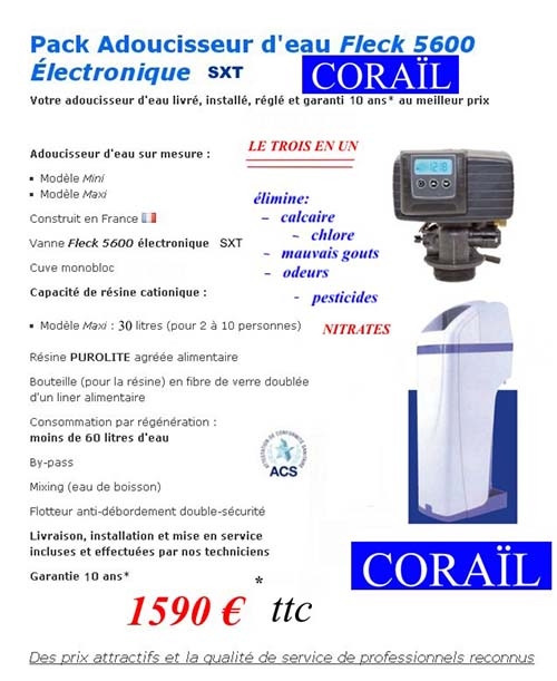 Pack Adoucisseur d’eau Corail